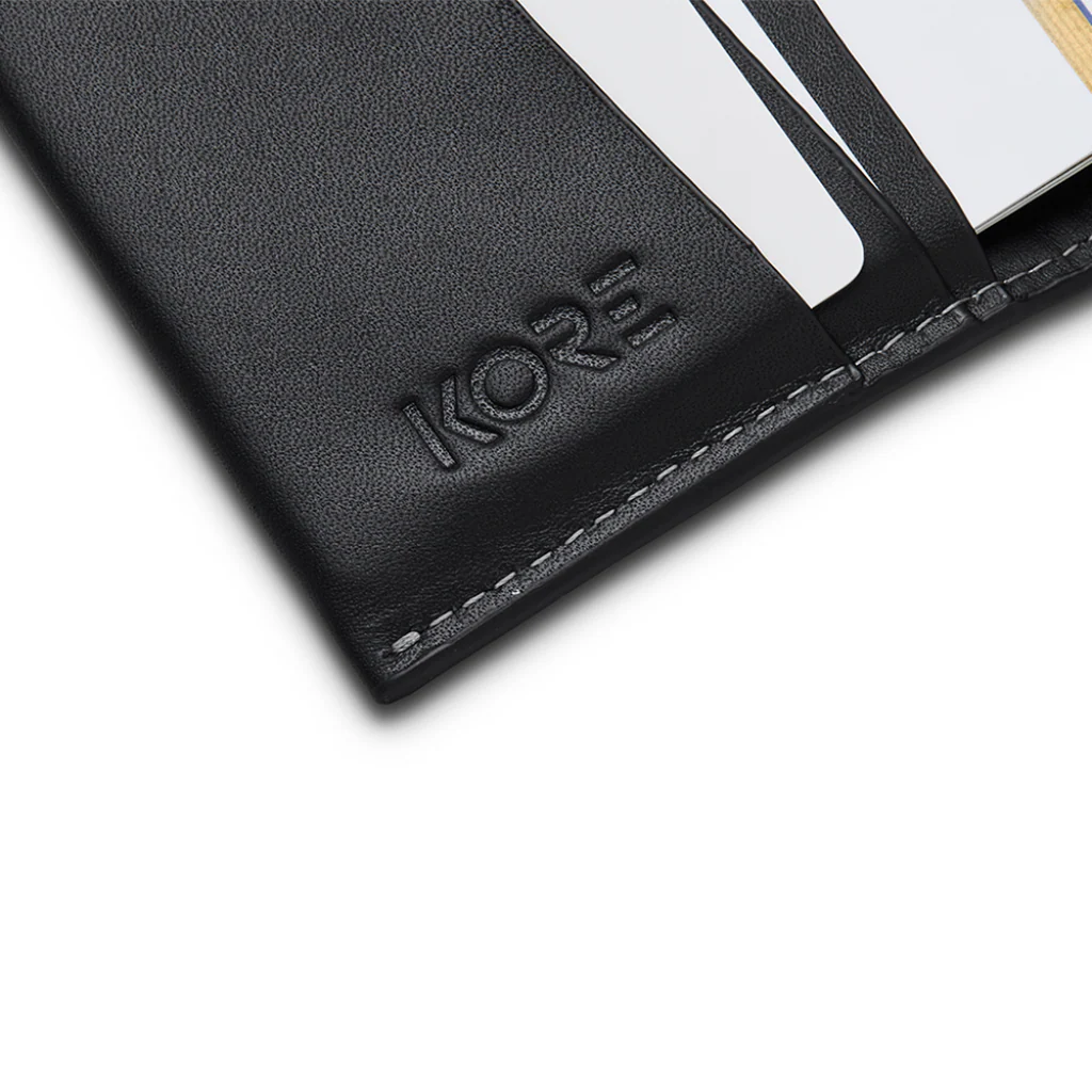 BLACK LEATHER BIFOLD WALLET - Image 3