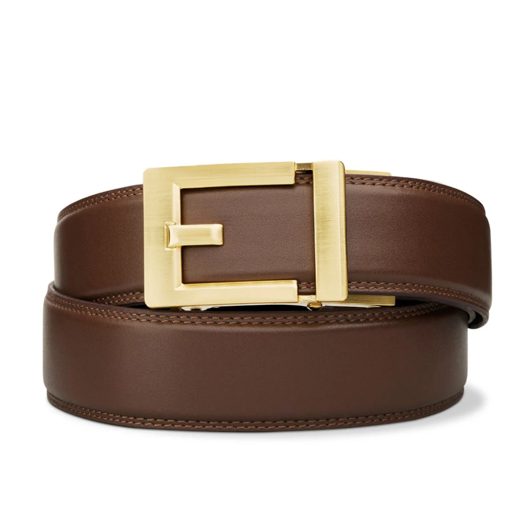 EXPRESS BRASS BUCKLE  |  CLASSIC LEATHER BELT 1.37" - Image 5