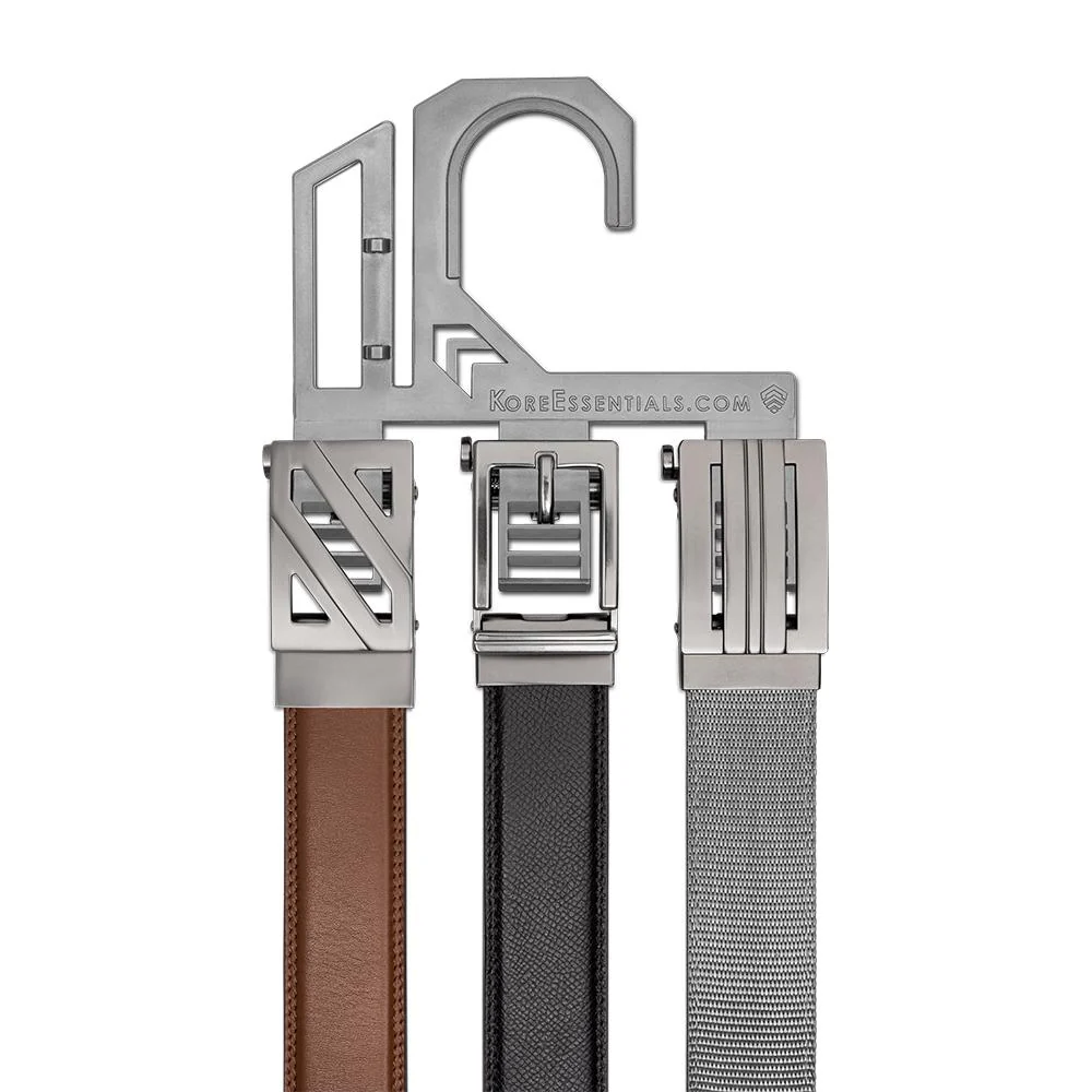 EXPRESS GUNMETAL BUCKLE  |  CLASSIC LEATHER BELT 1.37" - Image 13