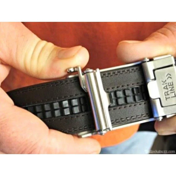 EXPRESS GUNMETAL BUCKLE  |  CLASSIC LEATHER BELT 1.37" - Image 3