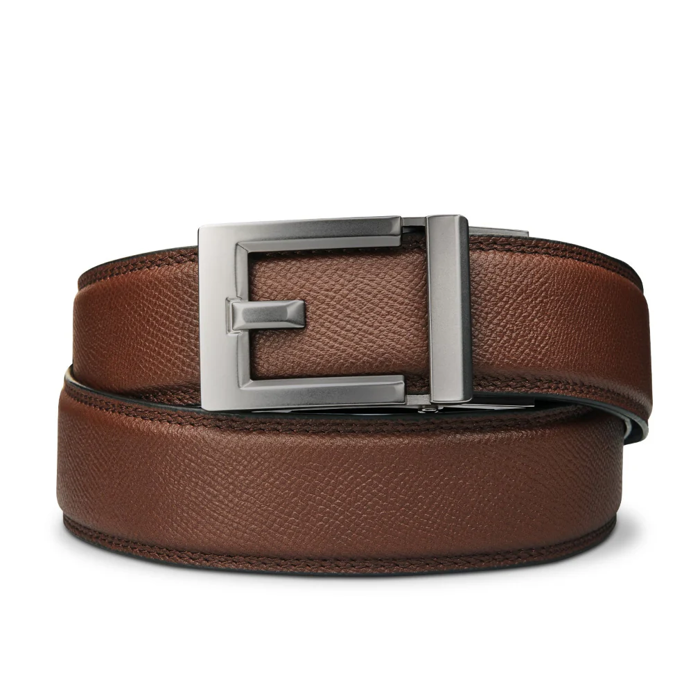 EXPRESS GUNMETAL BUCKLE  |  CLASSIC LEATHER BELT 1.37" - Image 32