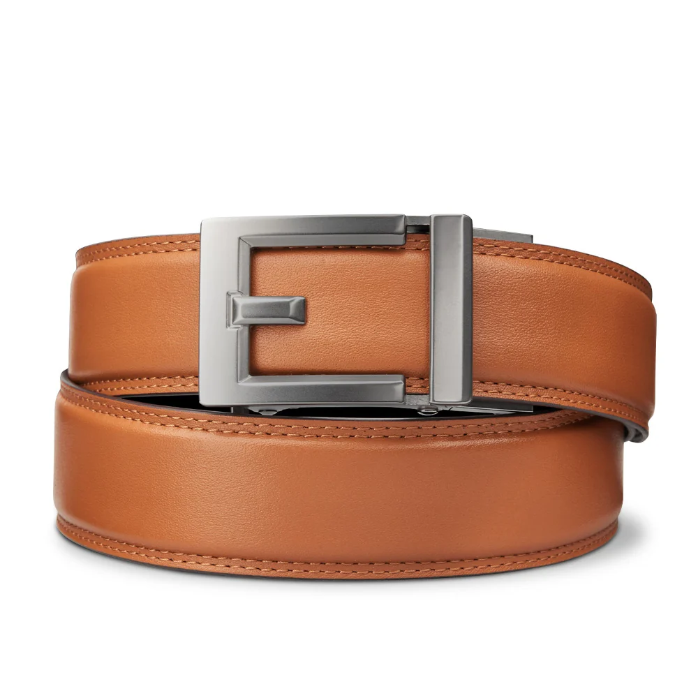 EXPRESS GUNMETAL BUCKLE  |  CLASSIC LEATHER BELT 1.37" - Image 8