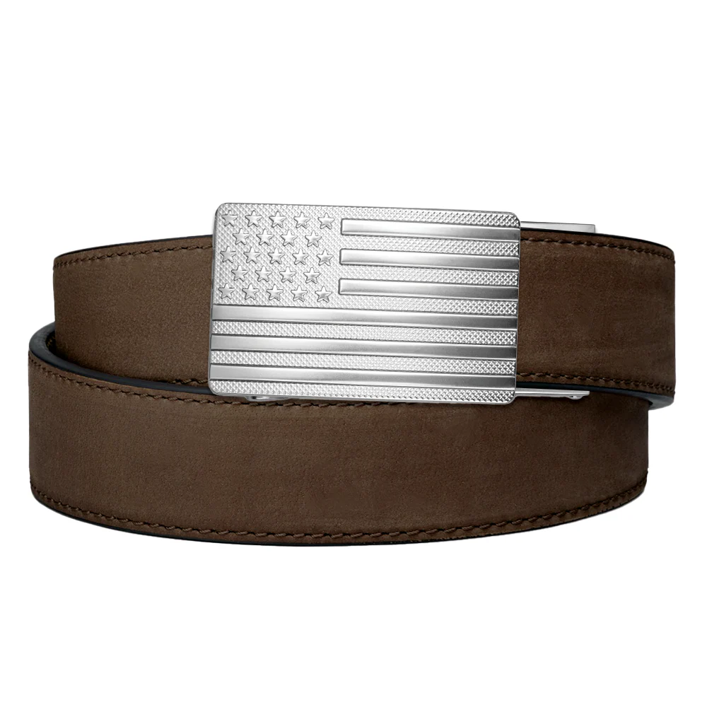 FLAG BUCKLE | BUFFALO LEATHER GUN BELT 1.5" - Image 3