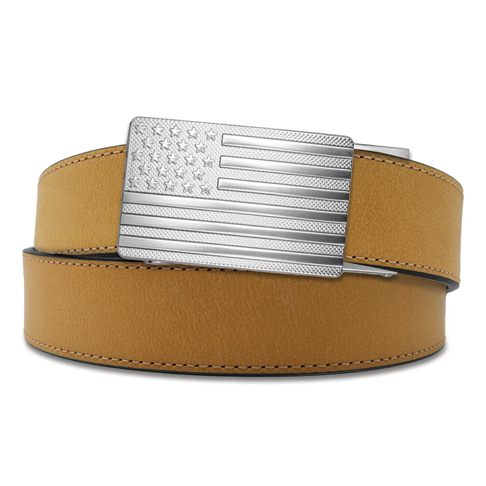 FLAG BUCKLE | BUFFALO LEATHER GUN BELT 1.5" - Image 4