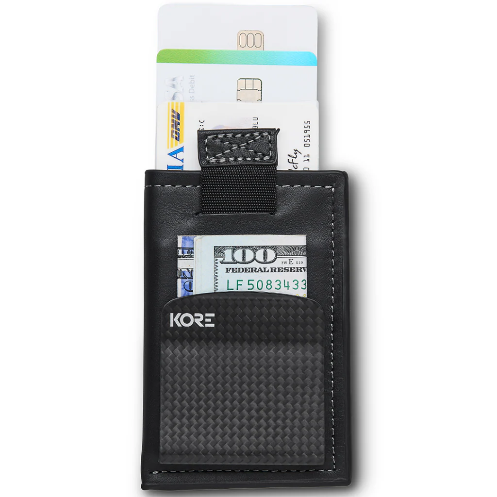 LEATHER SLIM WALLET & CARBON FIBER MONEY CLIP - Image 3