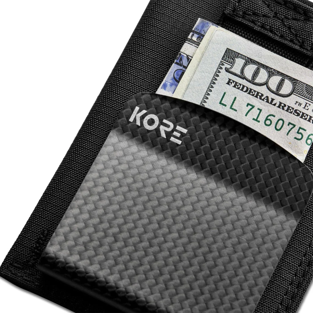 BLACK TACTICAL SLIM WALLET & CARBON FIBER MONEY CLIP - Image 3