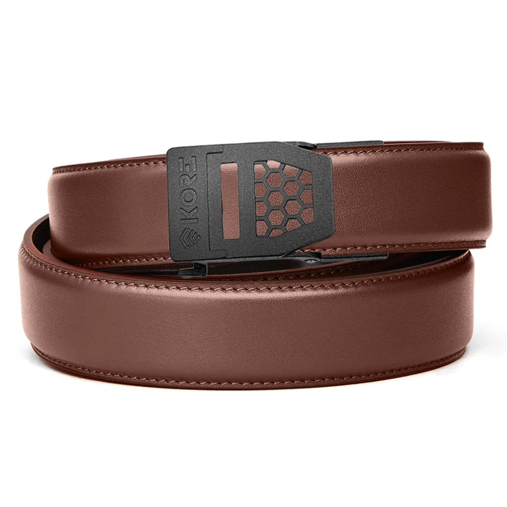X SERIES BUCKLE  | BROWN LEATHER GUN BELT 1.5" - Image 11