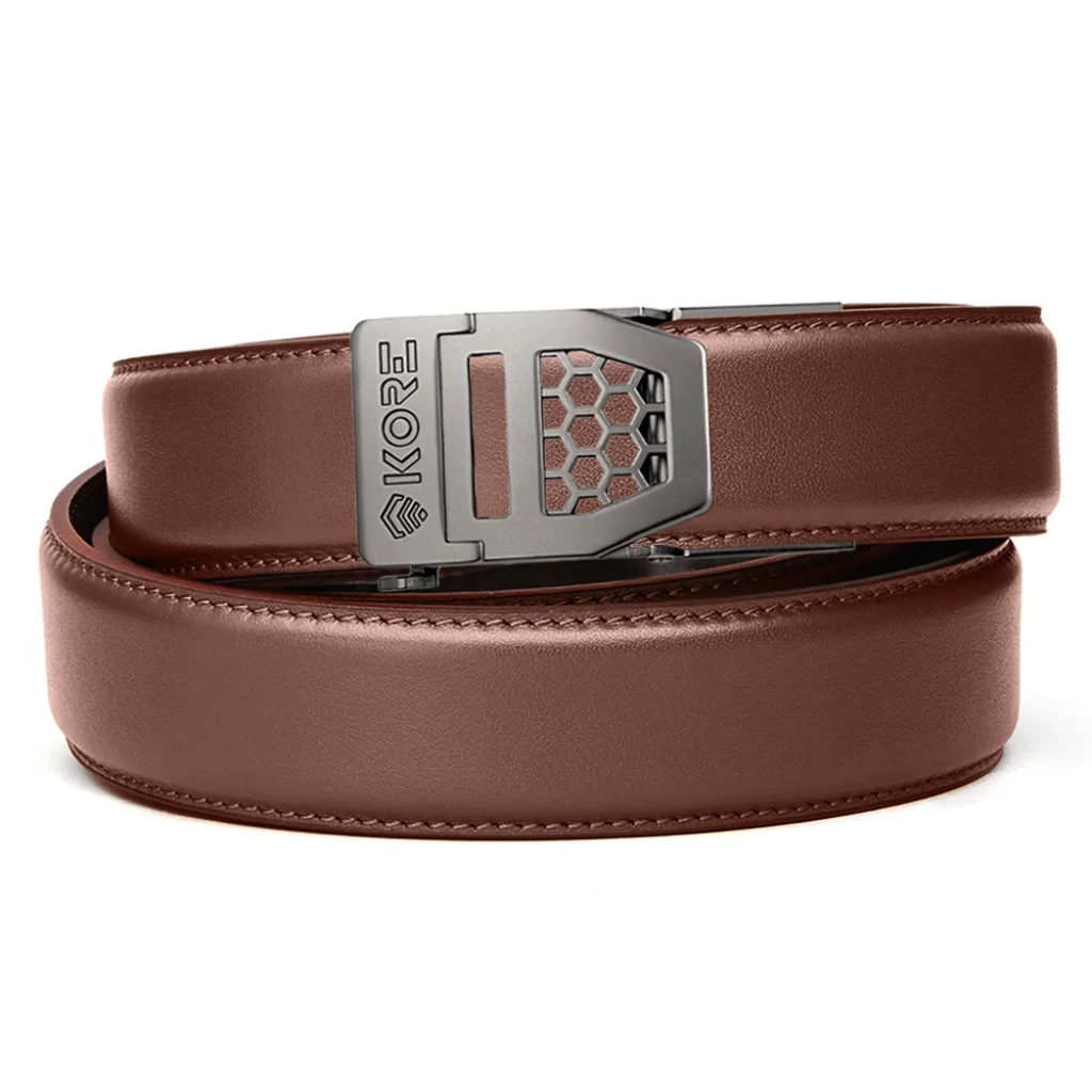 X SERIES BUCKLE  | BROWN LEATHER GUN BELT 1.5" - Image 12
