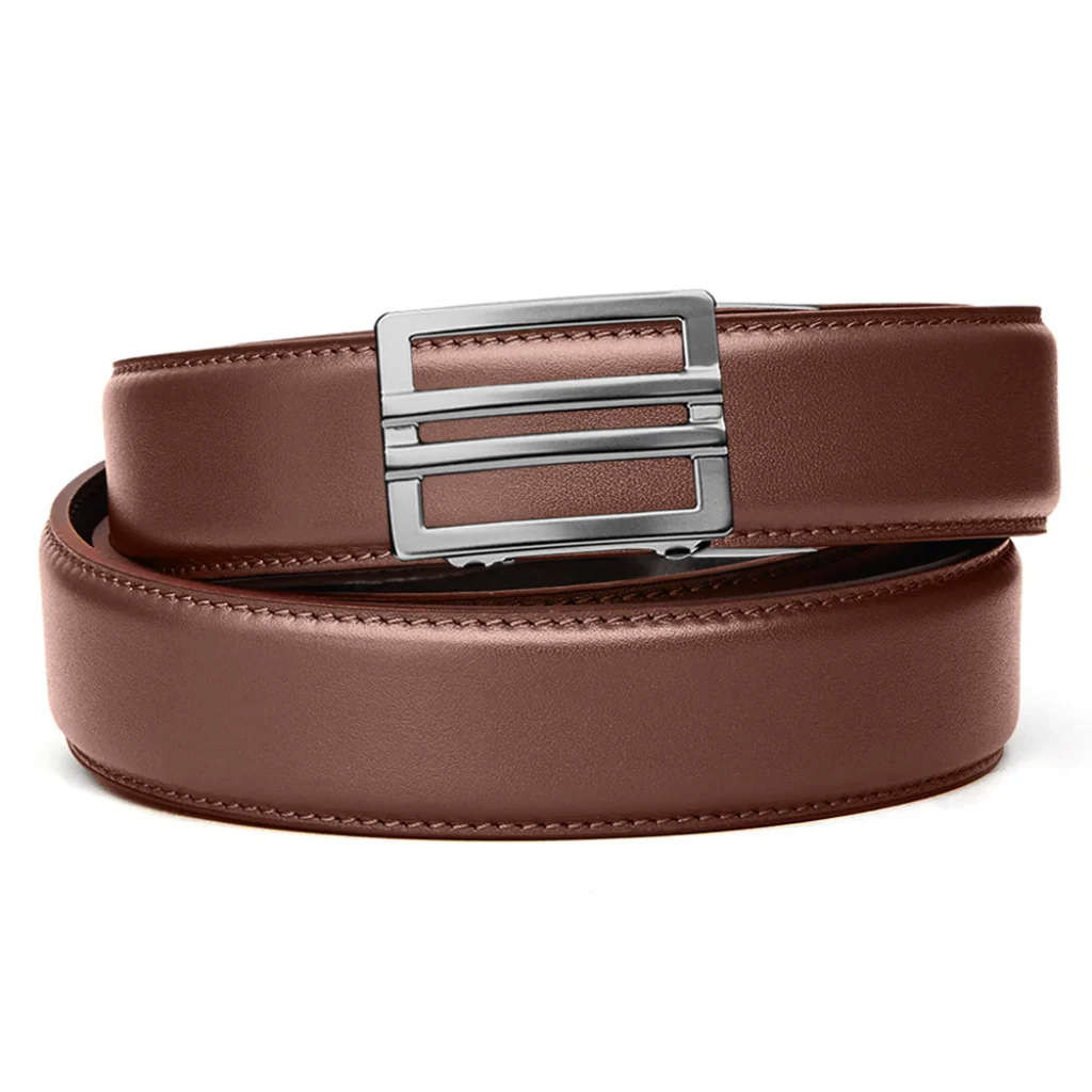 X SERIES BUCKLE  | BROWN LEATHER GUN BELT 1.5" - Image 6