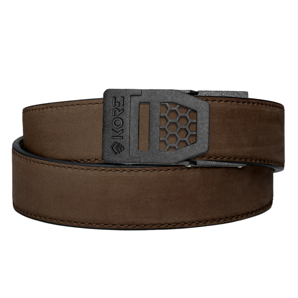 X SERIES BUCKLE  | COFFEE BUFFALO LEATHER GUN BELT 1.5" - Image 11