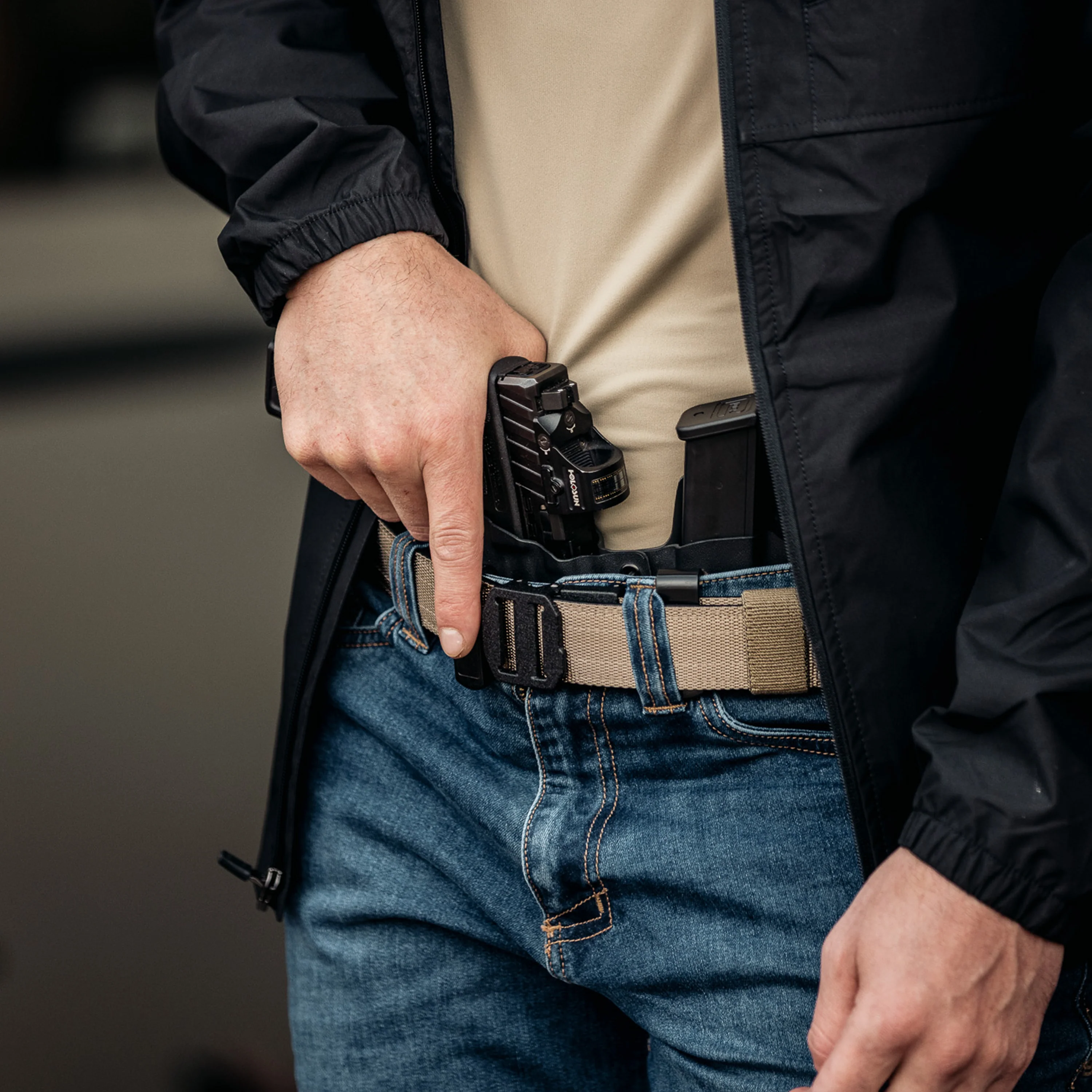 X SERIES BUCKLE | TAN 499 TACTICAL NYLON GUN BELT 1.5" - Image 7