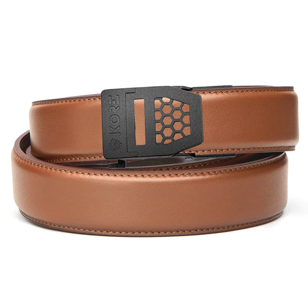 X SERIES BUCKLE | TAN LEATHER GUN BELT 1.5" - Image 11