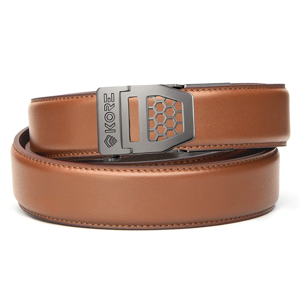 X SERIES BUCKLE | TAN LEATHER GUN BELT 1.5" - Image 12