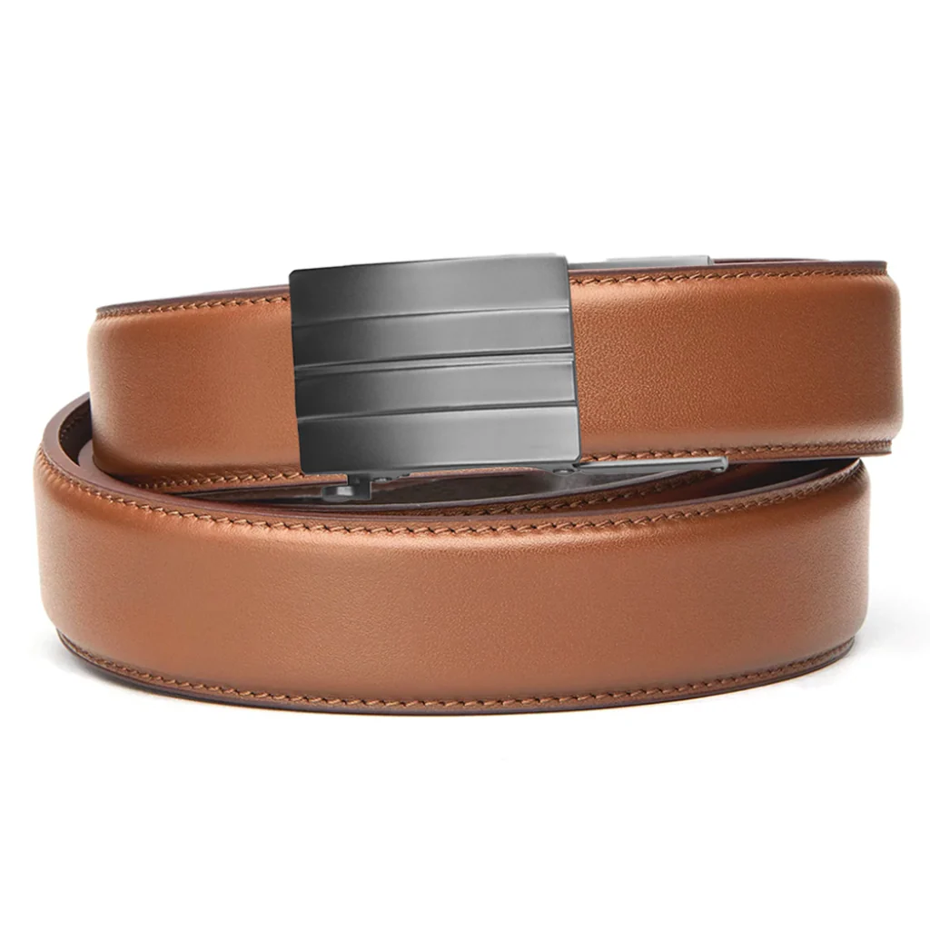 X SERIES BUCKLE | TAN LEATHER GUN BELT 1.5" - Image 7