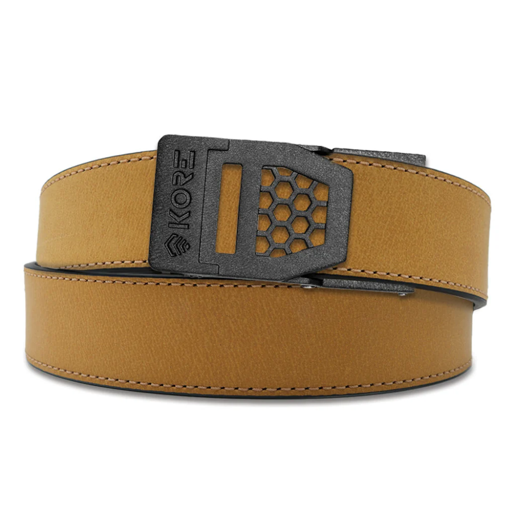 X SERIES BUCKLE  | TAN BUFFALO LEATHER GUN BELT 1.5" - Image 12