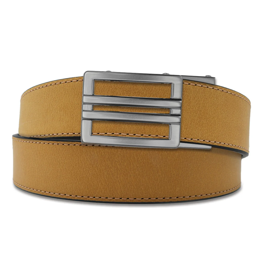 X SERIES BUCKLE  | TAN BUFFALO LEATHER GUN BELT 1.5" - Image 7