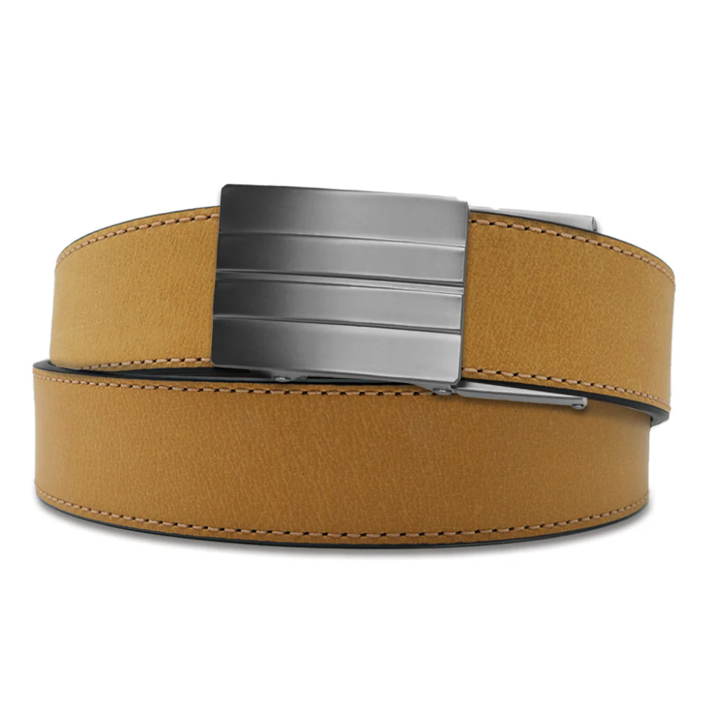 X SERIES BUCKLE  | TAN BUFFALO LEATHER GUN BELT 1.5" - Image 8