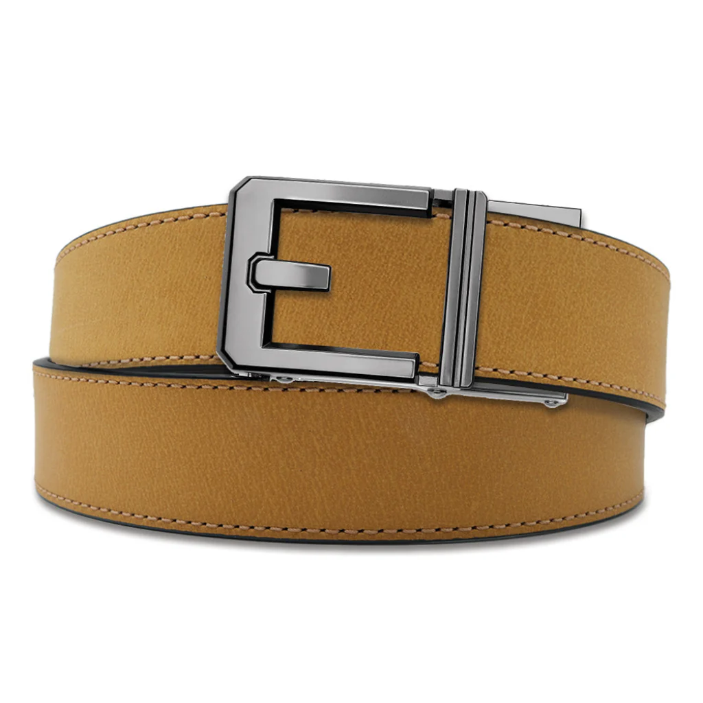 X SERIES BUCKLE  | TAN BUFFALO LEATHER GUN BELT 1.5" - Image 9