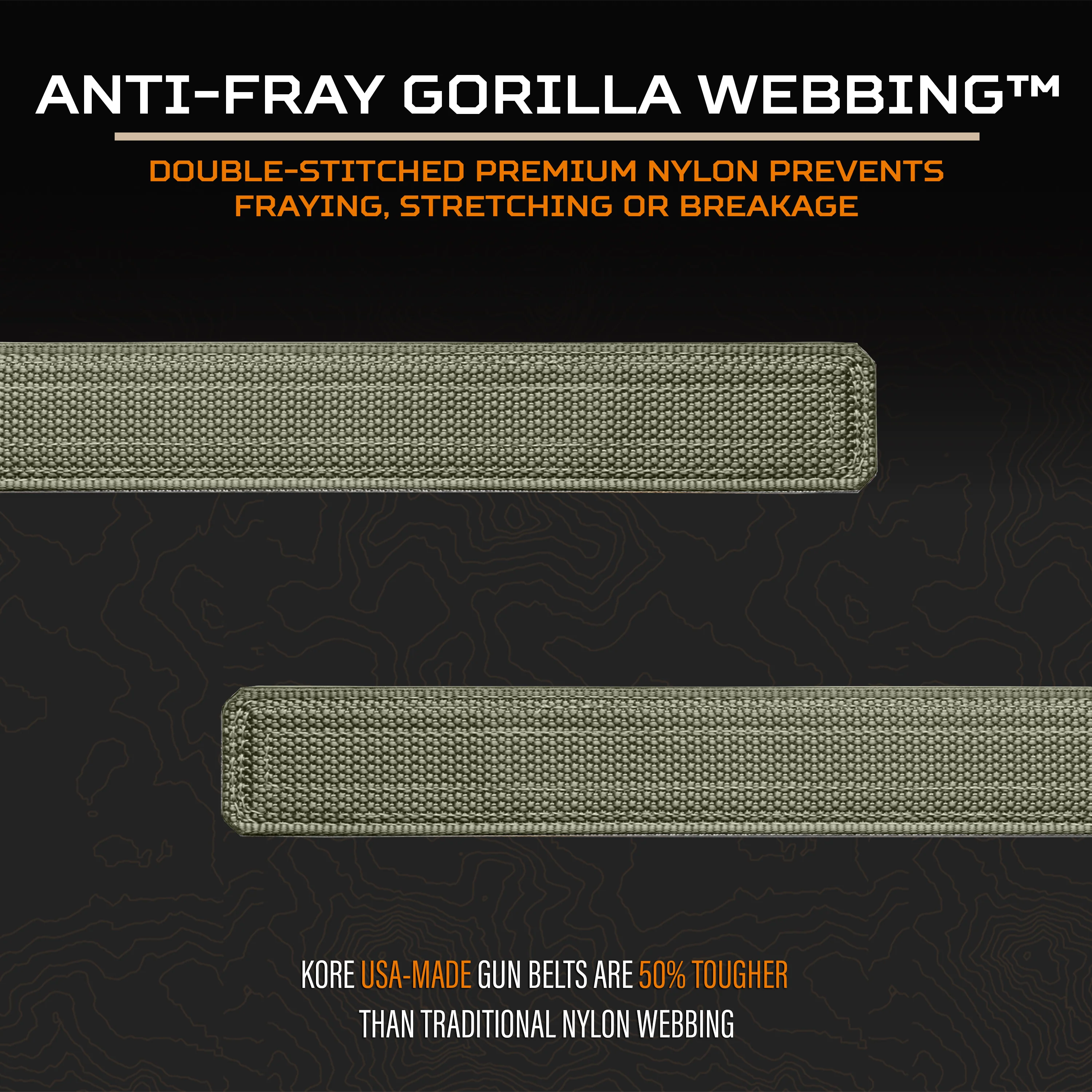 X SERIES BUCKLE | USA RANGER GREEN TACTICAL NYLON GUN BELT 1.5" - Image 4
