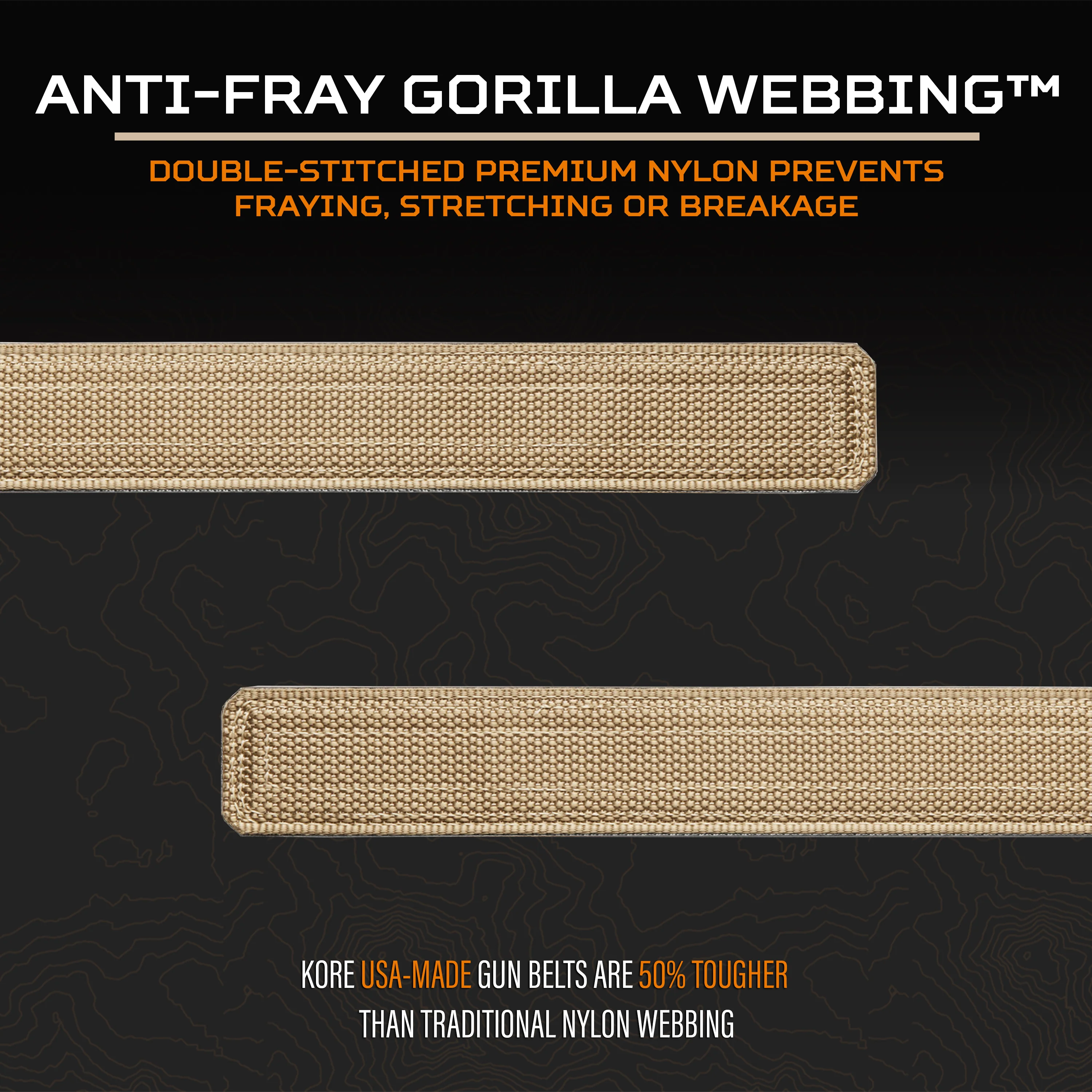 X SERIES BUCKLE | USA TAN 499 TACTICAL NYLON GUN BELT 1.5" - Image 4